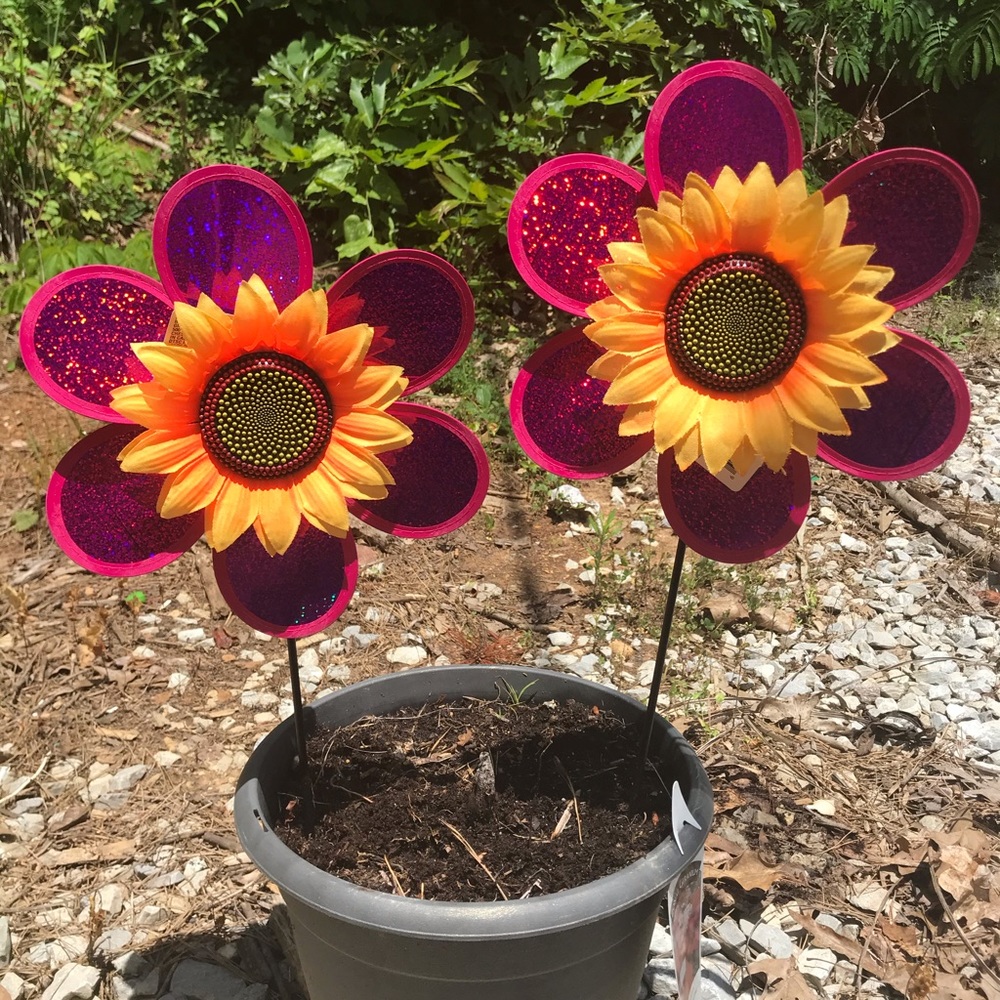 🌺🌺 2 sunflowers  🌻 Pinwheel  Virevent or garden